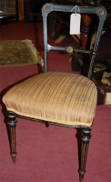 Lot 1278 - A set of four Edwardian ebonised salon chairs