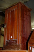Lot 1411 - An Edwardian walnut single door bedside cupboard