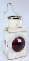 Lot 1 - A BR (M) colite train tail lamp, complete and...