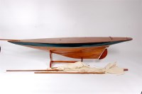 Lot 100 - A very large display model of a sailing yacht,...