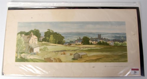 Lot 26 - Original railway carriage print, un-framed...
