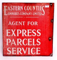 Lot 74 - A double sided Eastern Counties enamel...
