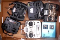 Lot 71 - 6 assorted radio control transmitters,...
