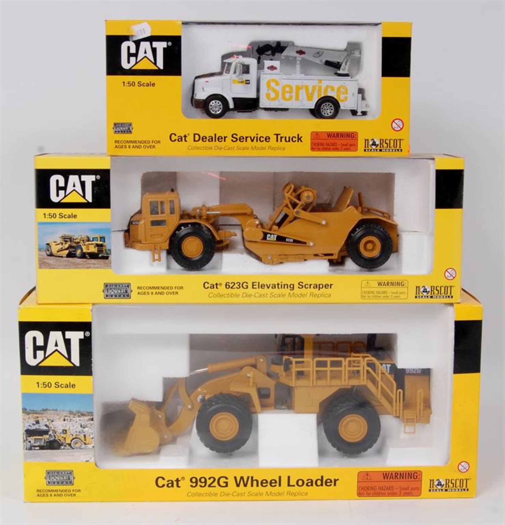 ミニカー 34R-029 NORSCOT 1/50 CAT 623G Elevating ミニカー】NORSCOT 1/50スケール CAT 623G ELEVATING SCRAPER