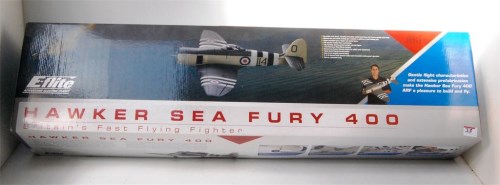 Lot 33 - E-Flite Hawker Sea Fury 400 kit to build radio...