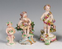 Lot 70 - A mid 18th century Bow figure of Cupid, in...