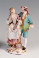 Lot 71 - A Meissen porcelain figure group of lovers,...