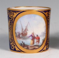 Lot 72 - A Sevres porcelain coffee can, having a finely...