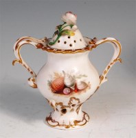 Lot 82 - A mid 19th century English porcelain pot...