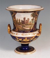 Lot 83 - A late Georgian Derby porcelain Campagna urn,...