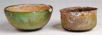 Lot 91 - Two Roman iridescent glass bowls, one with...
