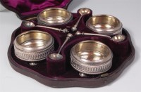 Lot 109 - A cased set of four late Victorian silver...
