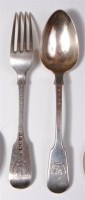 Lot 111 - Four matched pairs of early Victorian silver...