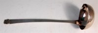 Lot 133 - A South American Aztec influenced silver ladle,...
