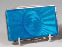Lot 152 - A Continental silver and enamel box, the hinge...
