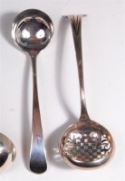 Lot 158 - An early George III silver sauce ladle, in the...