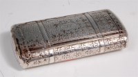 Lot 160 - A George III silver pocket snuff-box, having...