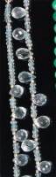 Lot 196 - An aquamarine necklace, having briolette cut...
