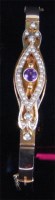 Lot 206 - A George V 9ct gold amethyst and seed pearl...