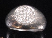 Lot 235 - A Cartier platinum? ladies diamond dress ring,...