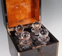 Lot 265 - A Victorian coromandel fitted decanter box,...
