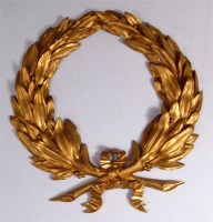 Lot 268 - A 19th century ormolu 'Victors' wreath wall...