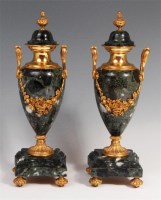 Lot 269 - A pair of 18th century style verdegris marble...