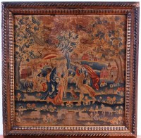 Lot 272 - An 18th century needlework picture, depicting...