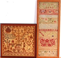 Lot 278 - An early 19th century needlework verse and...
