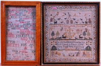Lot 279 - A George II needlework and verse sampler, by...