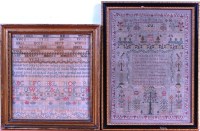 Lot 280 - A George III needlework verse and picture...