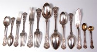 Lot 128 - A Victorian silver harlequin part cutlery...