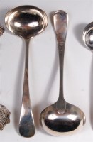 Lot 157 - A pair of late Victorian silver sauce ladles,...