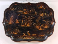 Lot 276 - A Victorian papier-mache tray by Jennens &...