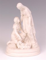 Lot 1134 - A Victorian Parian group 'The Discovery of...