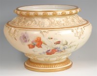 Lot 1146 - A Royal Worcester blush ivory jardiniere, the...