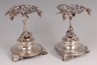 Lot 1174 - A pair of Victorian silver table centrepieces,...