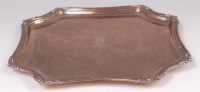 Lot 1176 - A George V silver salver, of shaped square...