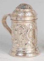 Lot 1197 - A late Victorian silver pepperette, in the...