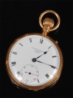 Lot 1225 - A Victorian 18ct gold cased pocket watch by...