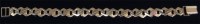 Lot 1268 - A modern 22ct gold lozenge flatlink bracelet,...