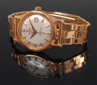 Lot 1274 - A gents 18ct rose gold Omega Constellation...