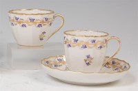 Lot 1150 - A late 18th century Derby porcelain trio, of...