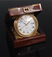 Lot 1316 - A contemporary Asprey travel alarm clock,...