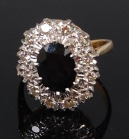 Lot 1327 - A Victorian style ladies 18ct gold sapphire...