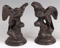 Lot 1352 - A pair of Victorian bronzed cast iron models...