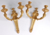 Lot 1359 - A pair of Louis XV style heavy gilt bronze...