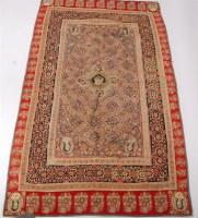 Lot 1362 - Persian Qajar Resht Panel, the wool ground...