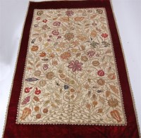 Lot 1365 - Ottoman Hanging, coloured silk and velvet...