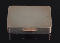 Lot 1192 - A mid-20th century silver snuff box, having...